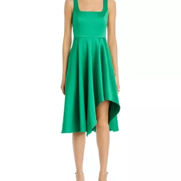 Eliza J Green Asymmetric Fit and Flare Dress - Picture 9 of 11